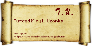 Turcsányi Uzonka névjegykártya